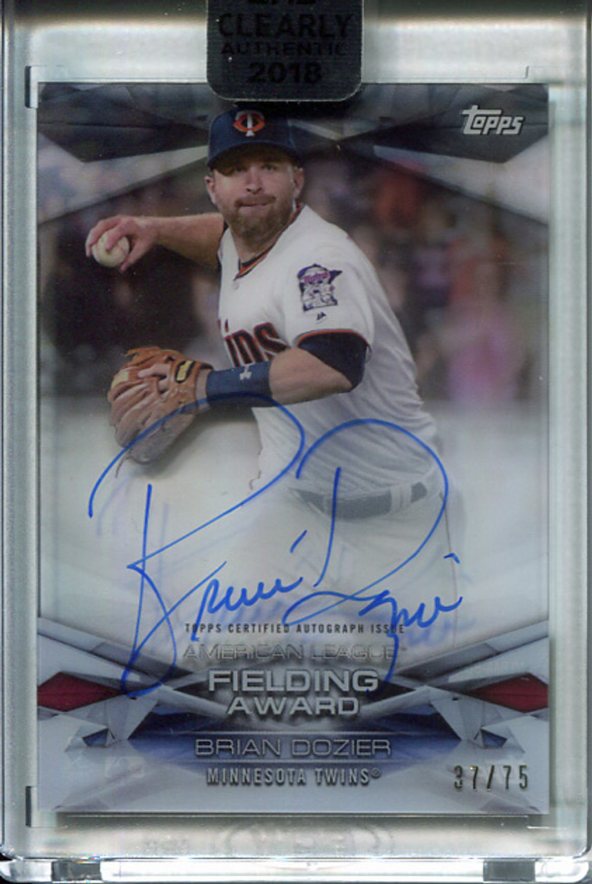 Brian Dozier 2018 Topps Clearly Authentic, MLB Awards Autographs #MLBAA-BD Black (#37/75)