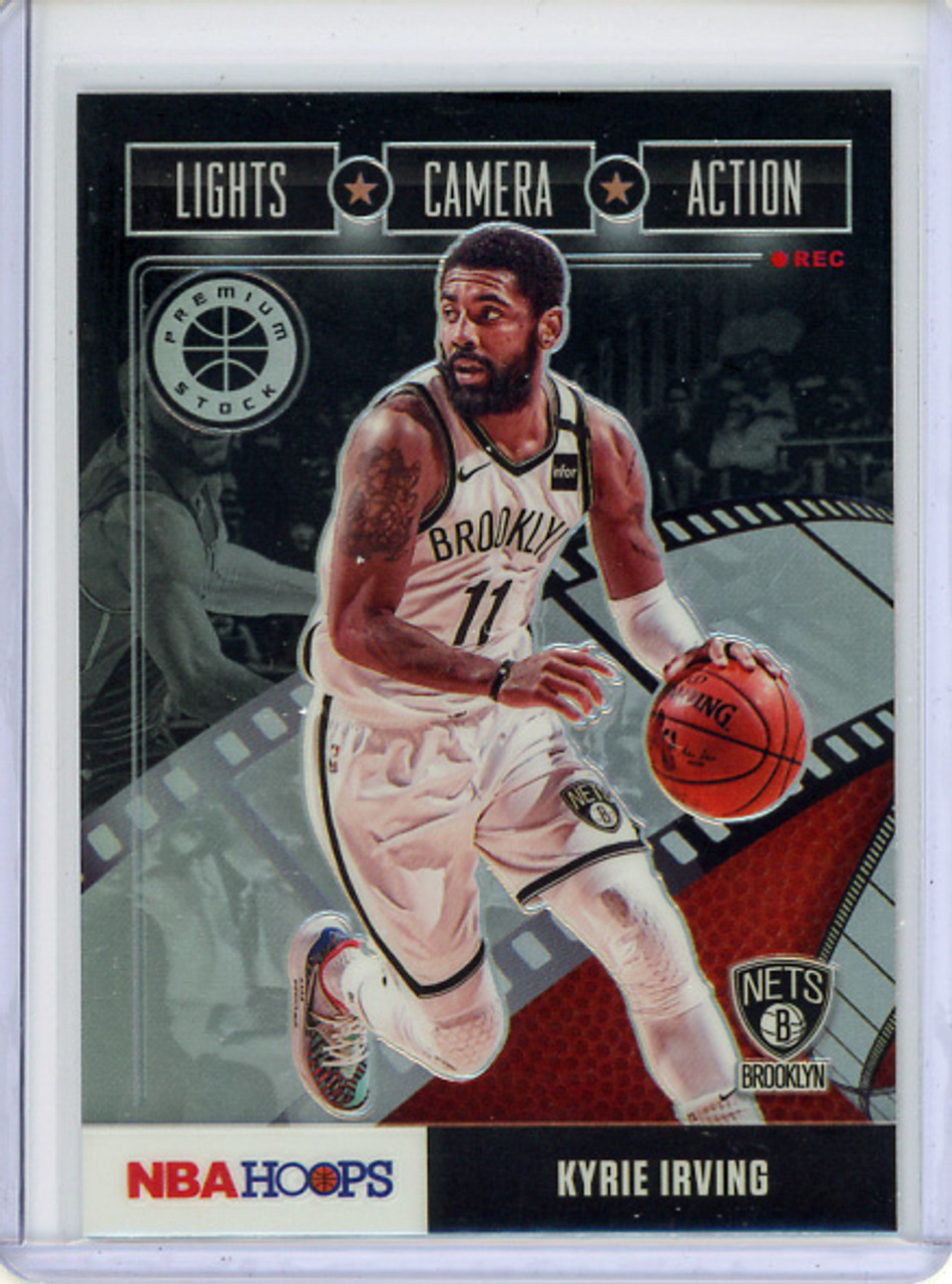 Kyrie Irving 2019-20 Hoops Premium Stock, Lights Camera Action #23 Holo