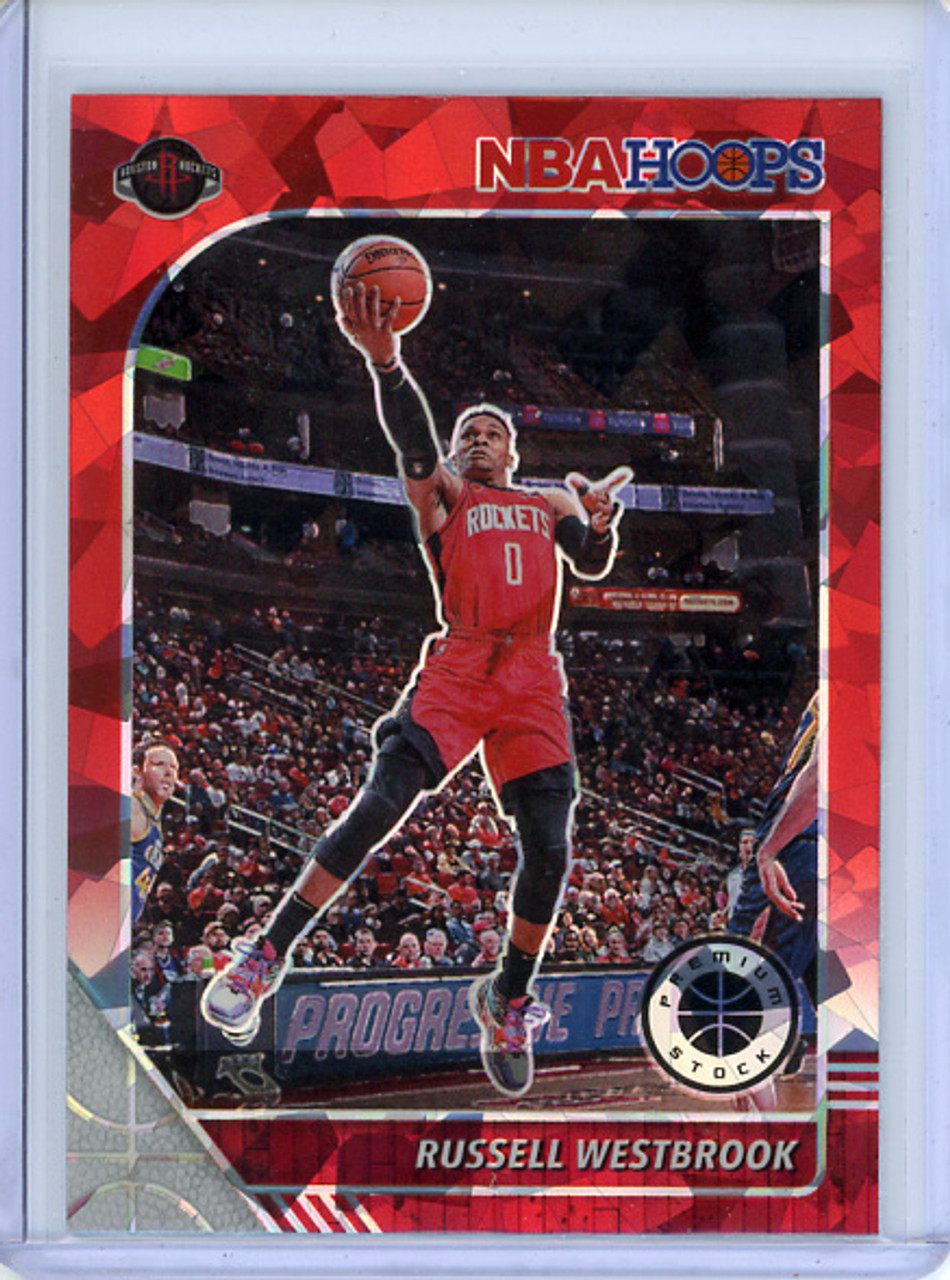 Russell Westbrook 2019-20 Hoops Premium Stock #129 Red Cracked Ice