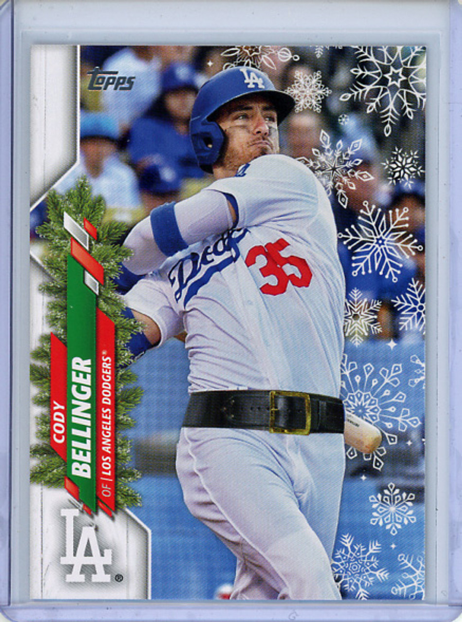 Cody Bellinger 2020 Topps Holiday #HW66 Super Rare Photo Variations - Santa Belt (1)