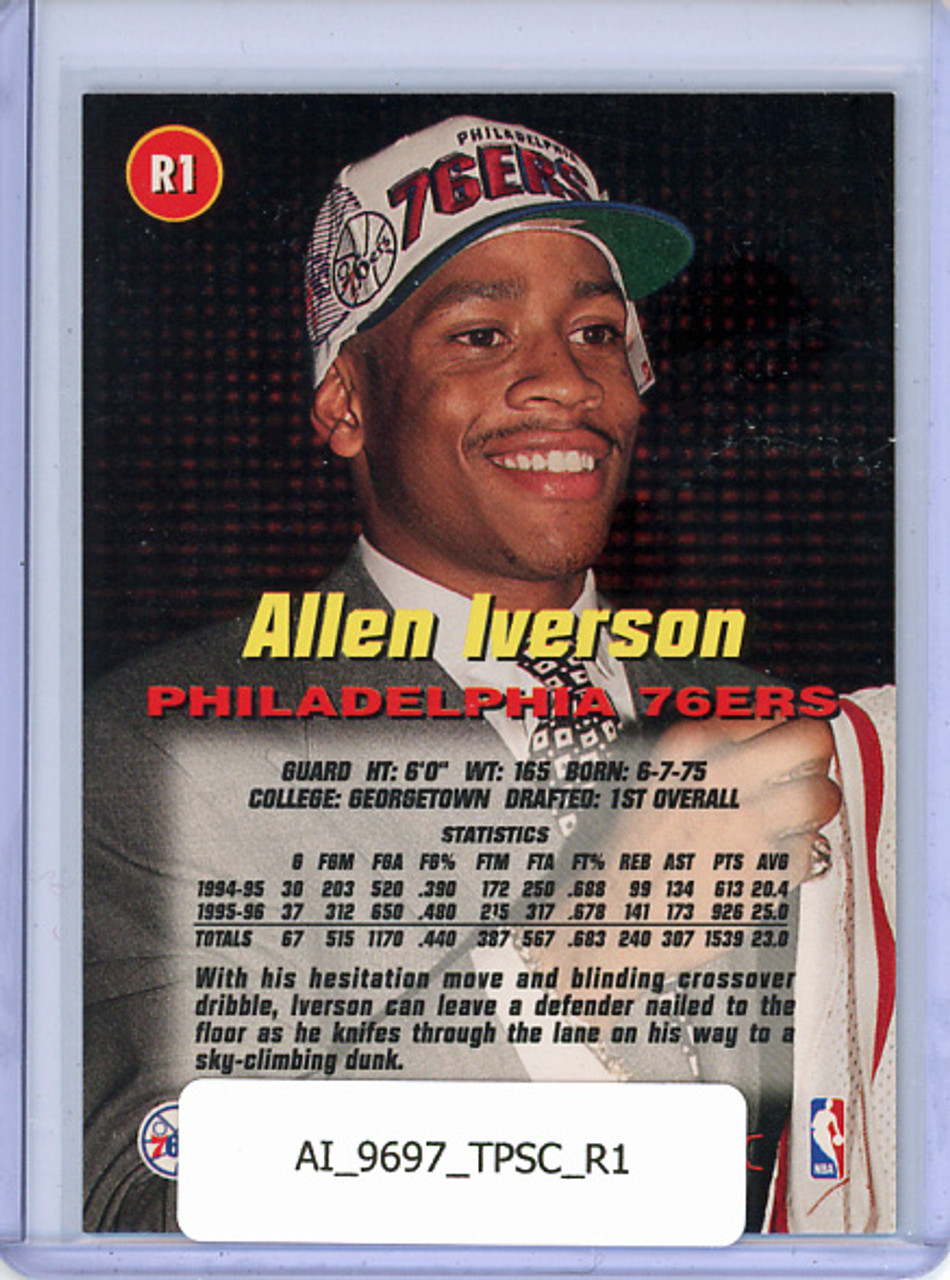 Allen Iverson 1996-97 Stadium Club, Rookies 1 #R1