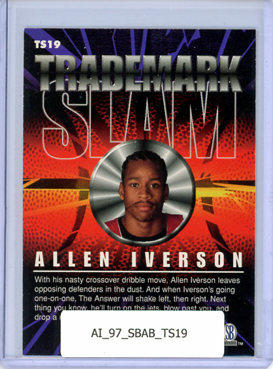 Allen Iverson 1997 Score Board Autographed BK, Trademark Slam #TS19