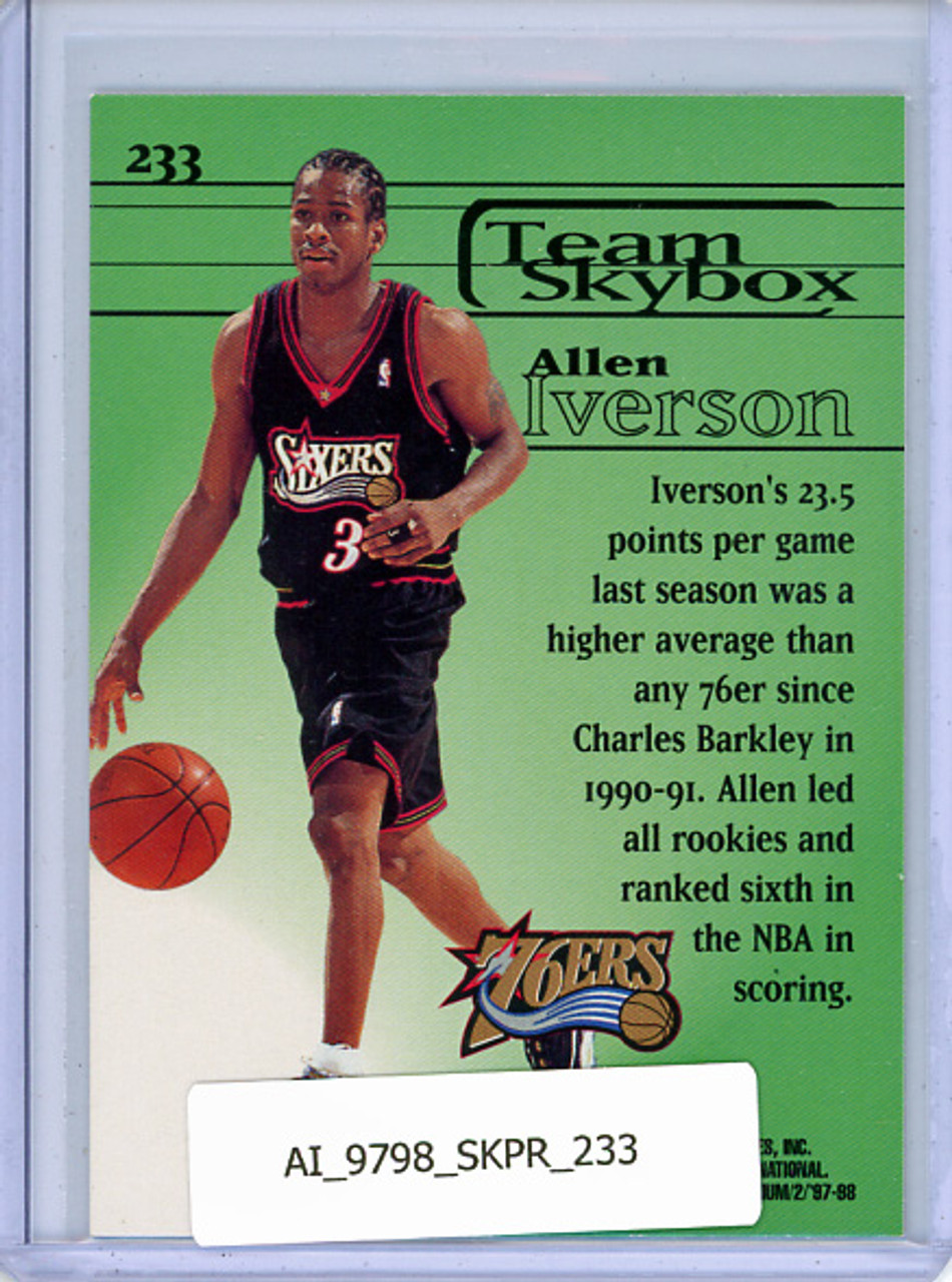 Allen Iverson 1997-98 Skybox Premium #233 Team Skybox