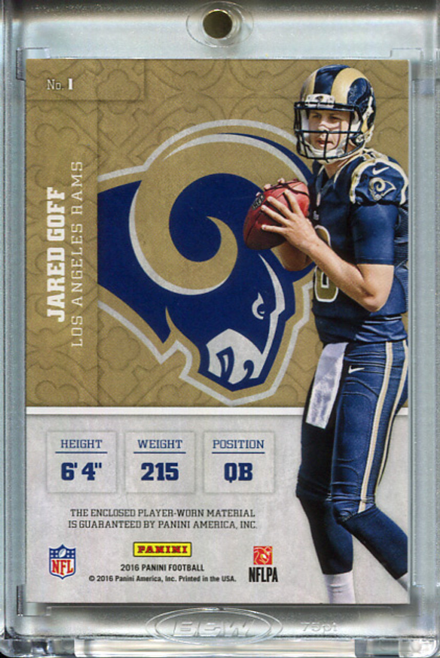 Jared Goff 2016 Panini, Squires Jerseys #1 (2)