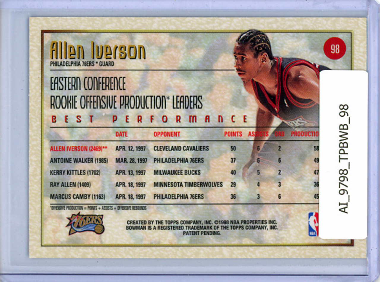 Allen Iverson 1997-98 Bowman's Best #98