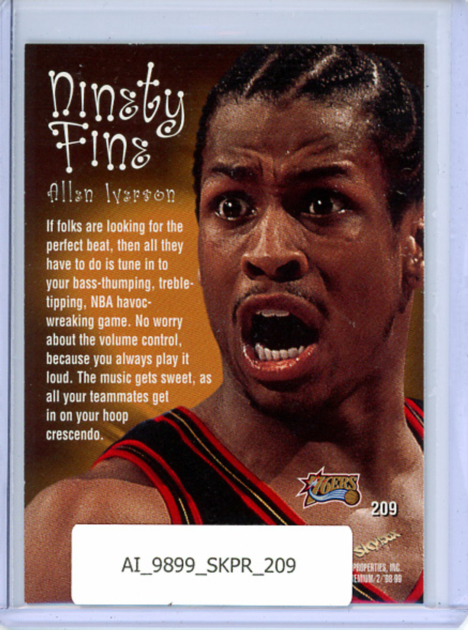 Allen Iverson 1998-99 Skybox Premium #209 Ninety Fine