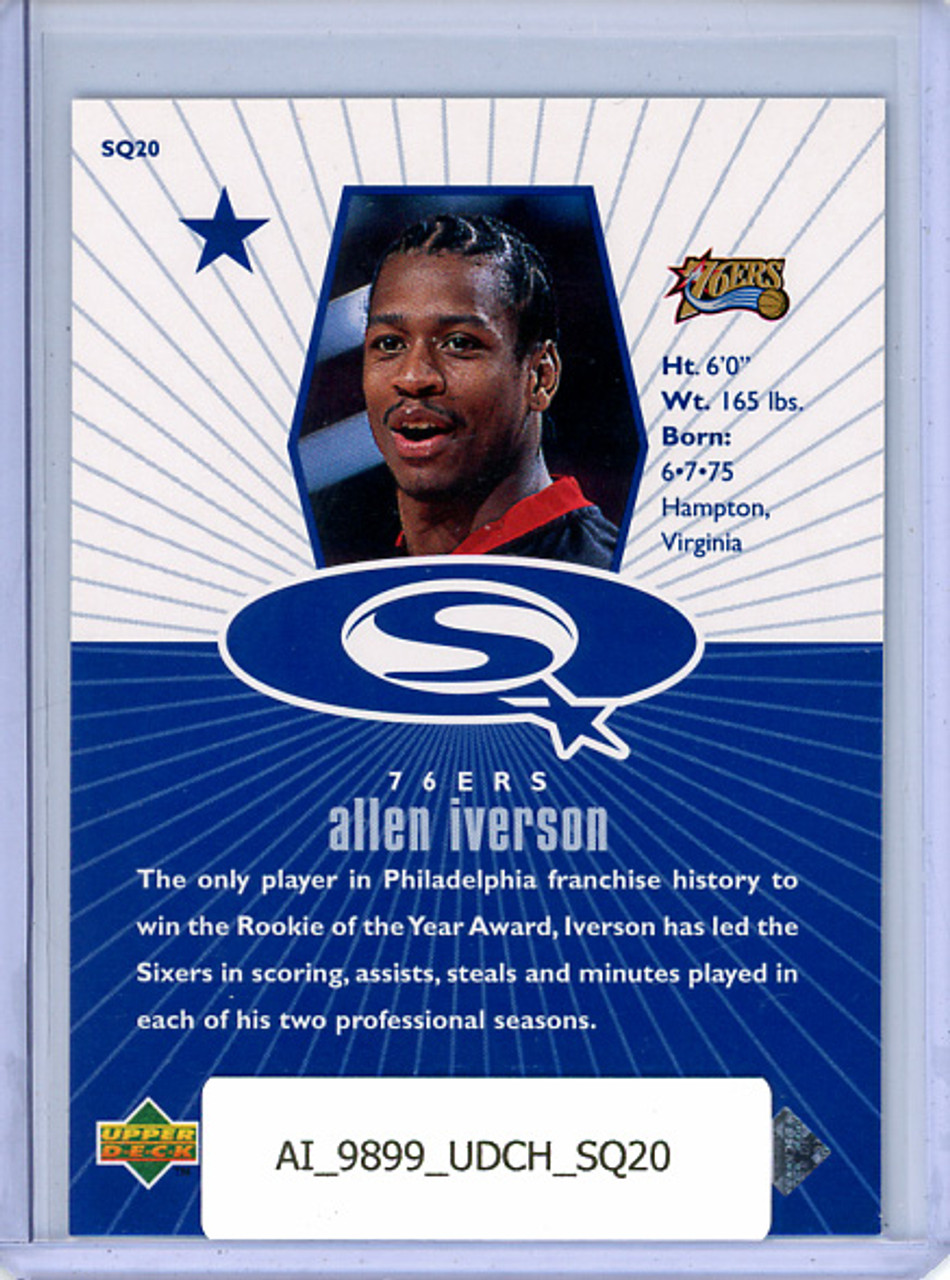 Allen Iverson 1998-99 Choice, Starquest #SQ20 Blue