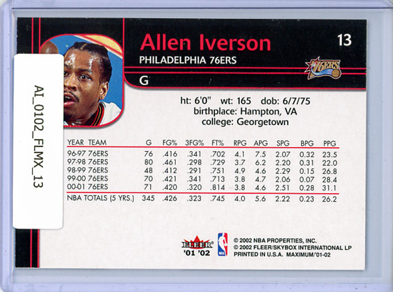 Allen Iverson 2001-02 Maximum #13