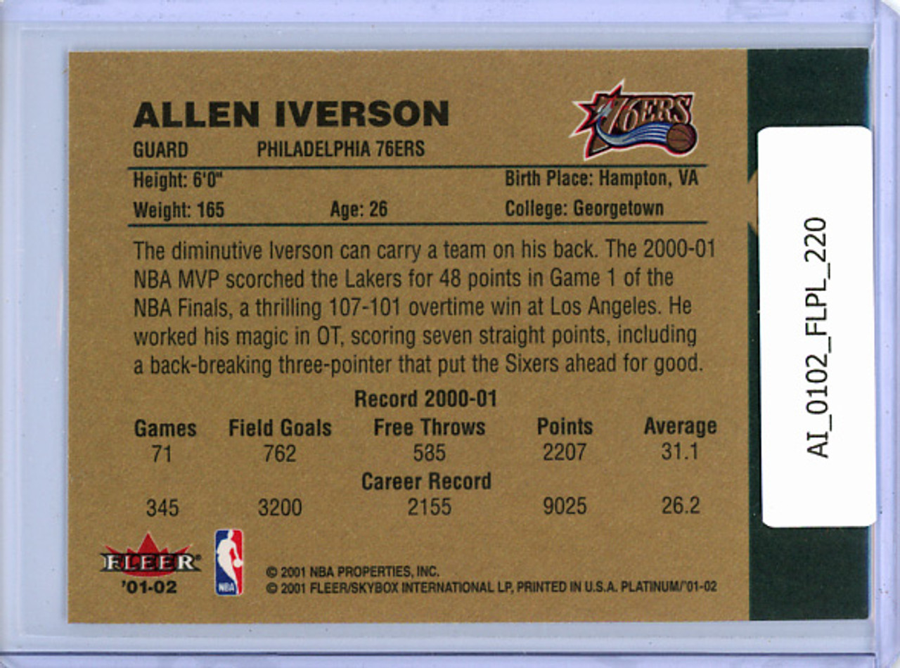 Allen Iverson 2001-02 Platinum #220