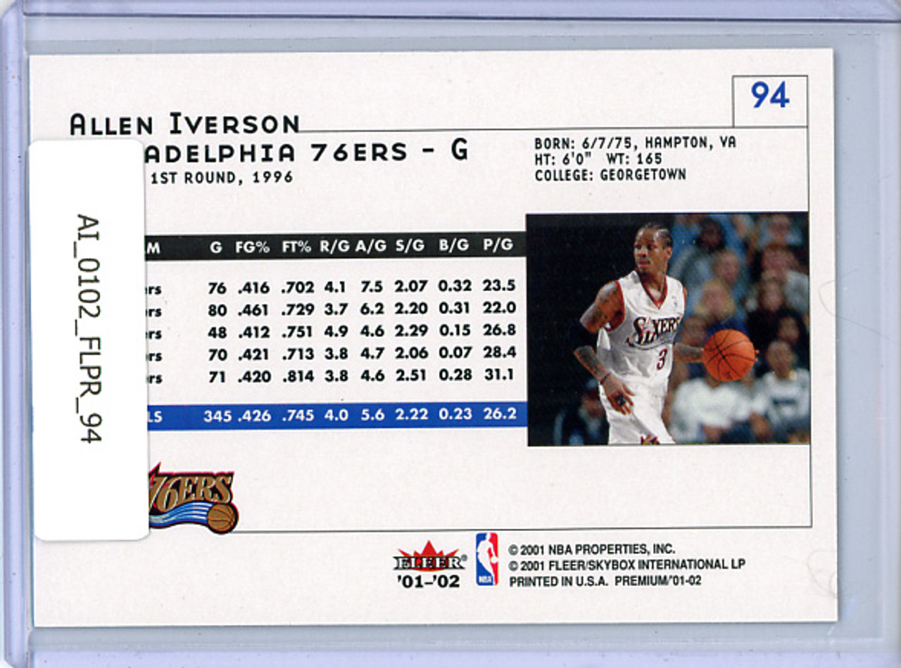 Allen Iverson 2001-02 Fleer Premium #94