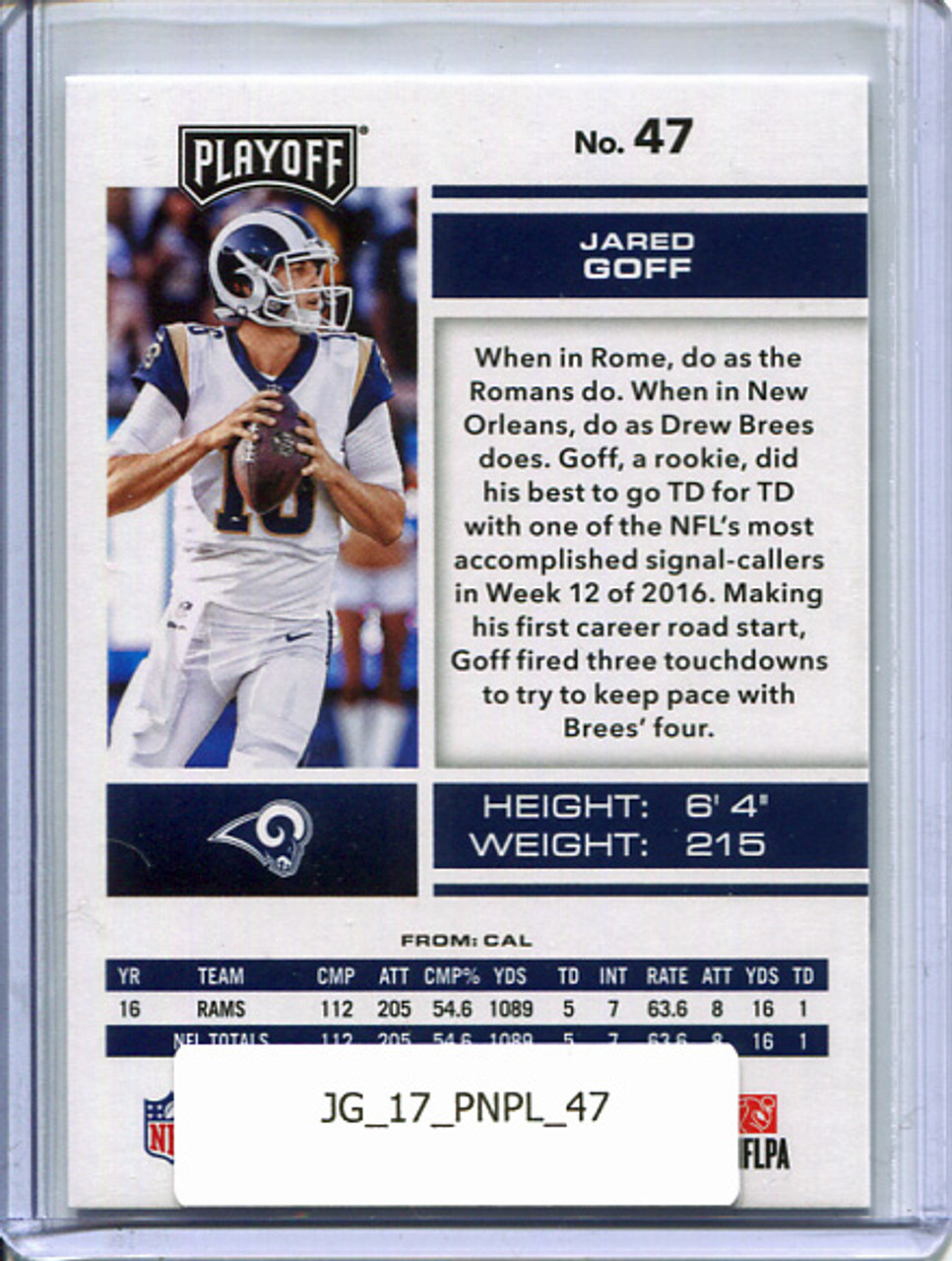 Jared Goff 2017 Playoff #47