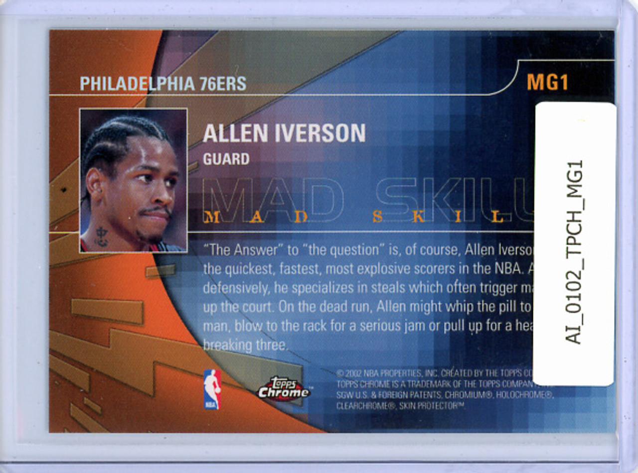 Allen Iverson 2001-02 Topps Chrome, Mad Game #MG1