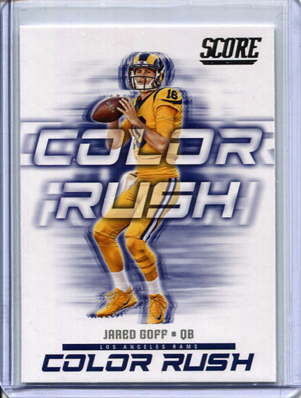 Jared Goff 2018 Score, Color Rush #18