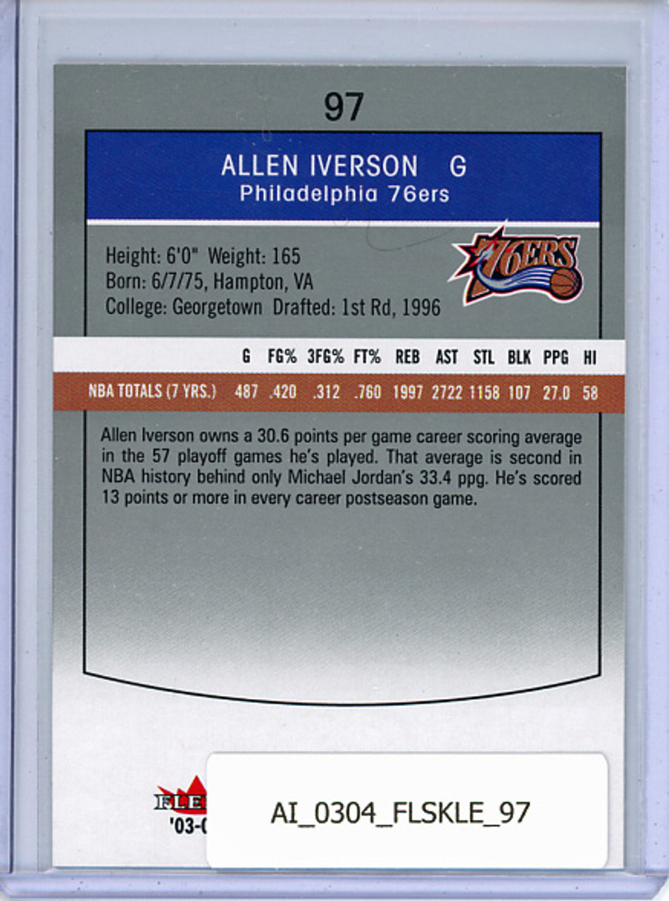 Allen Iverson 2003-04 Skybox Limited Edition #97