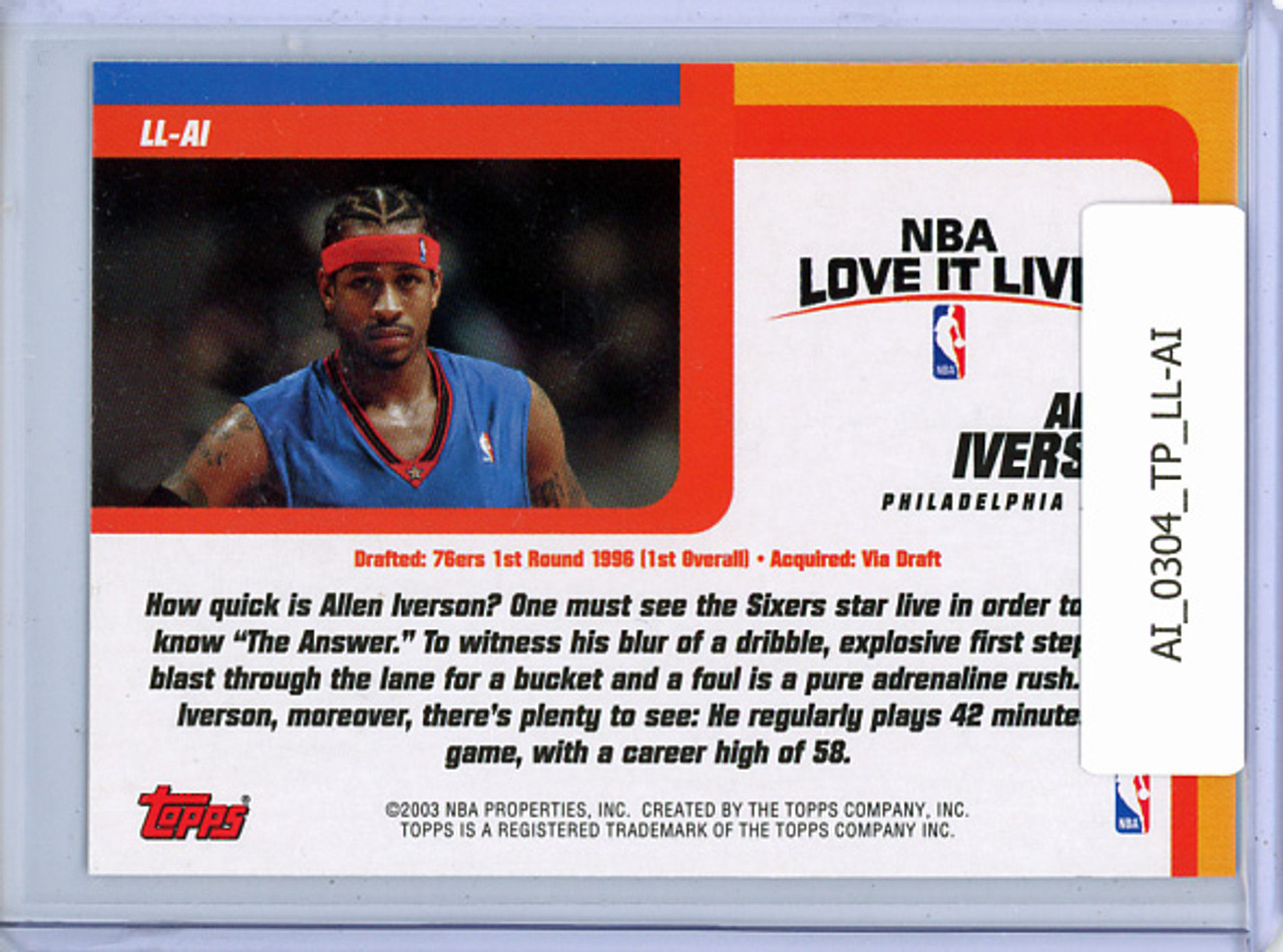 Allen Iverson 2003-04 Topps, Love it Live #LL-AI