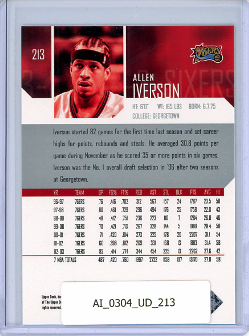 Allen Iverson 2003-04 Upper Deck #213