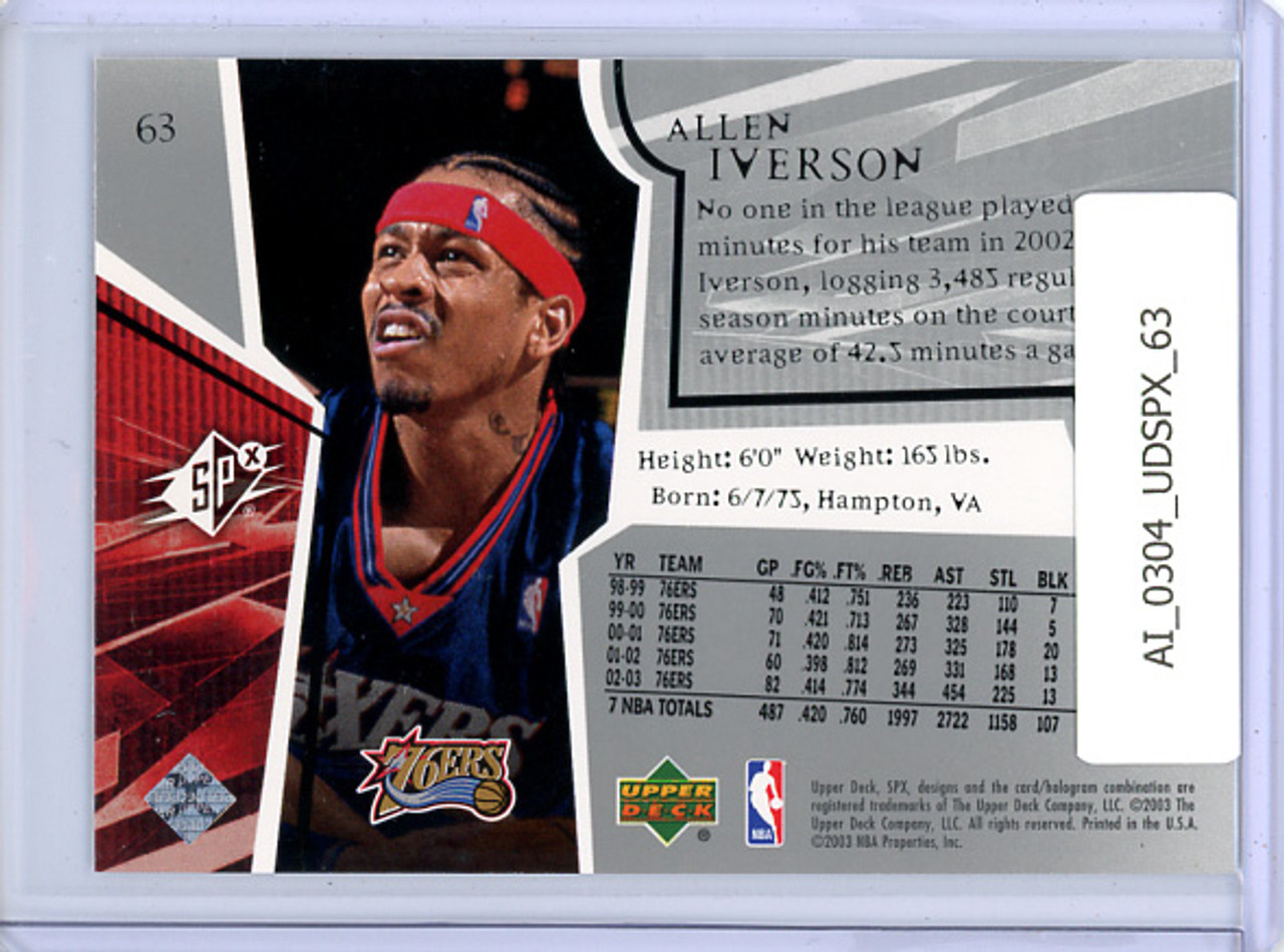 Allen Iverson 2003-04 SPx #63