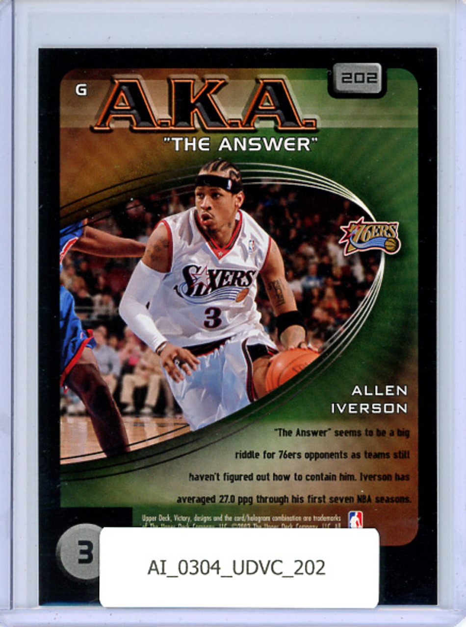 Allen Iverson 2003-04 Victory #202 A.K.A. "The Answer"