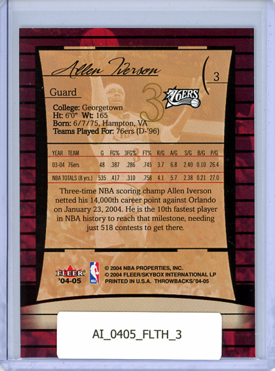 Allen Iverson 2004-05 Throwbacks #3