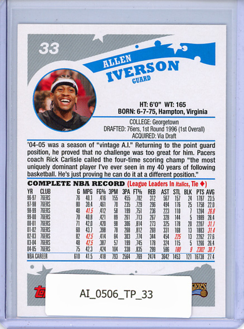 Allen Iverson 2005-06 Topps #33