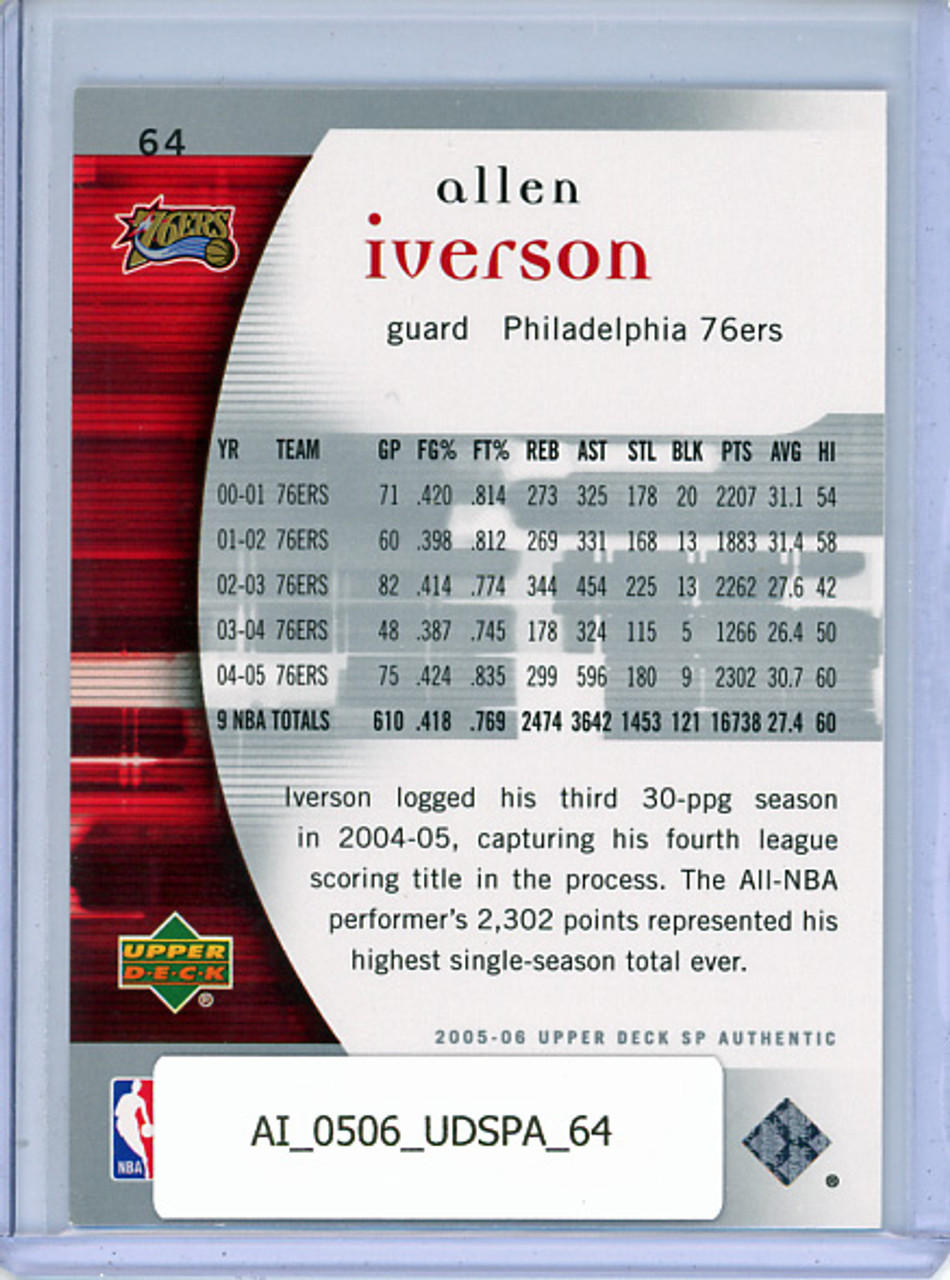 Allen Iverson 2005-06 SP Authentic #64
