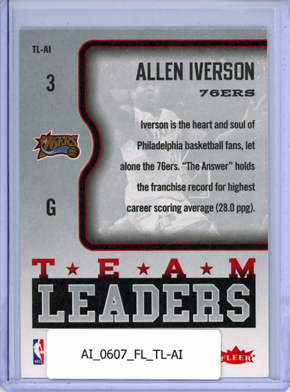 Allen Iverson 2006-07 Fleer, Team Leaders #TL-AI