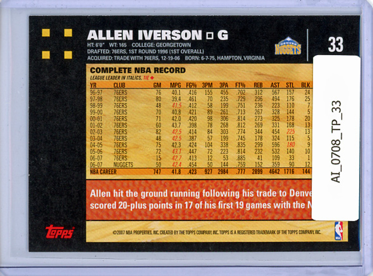 Allen Iverson 2007-08 Topps #33