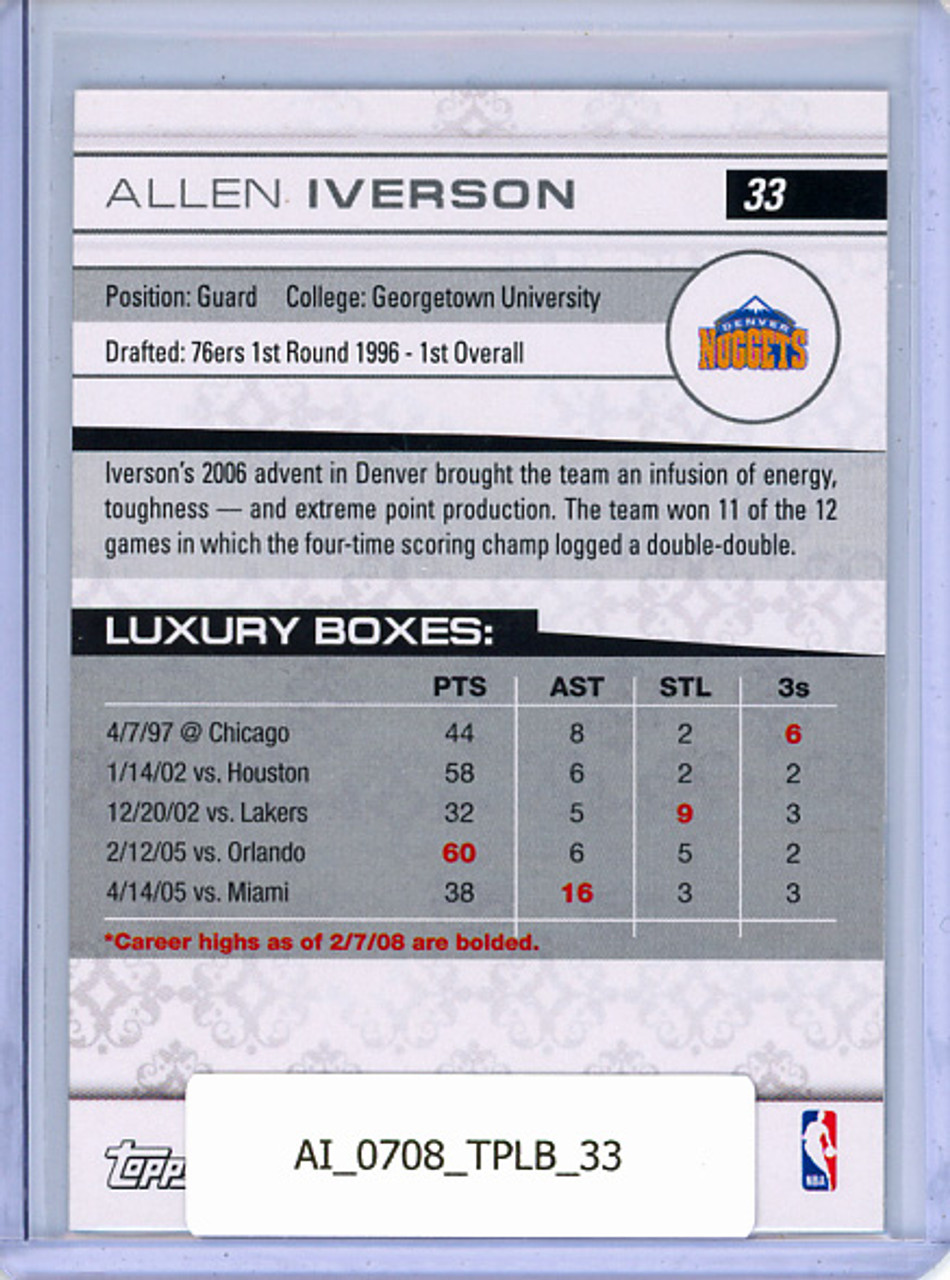 Allen Iverson 2007-08 Luxury Box #33