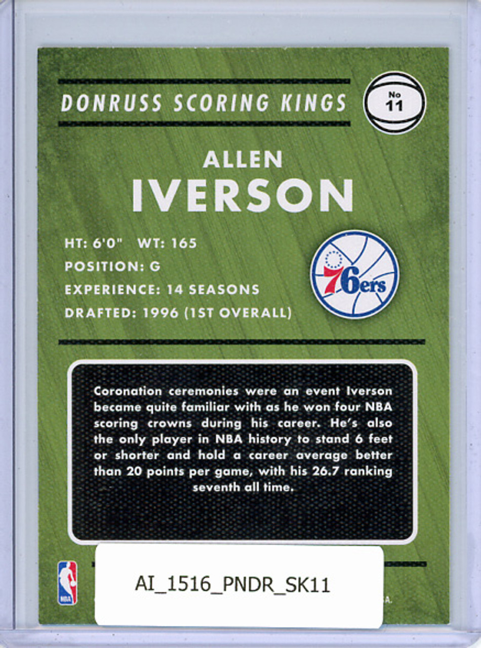 Allen Iverson 2015-16 Donruss, Scoring Kings #11