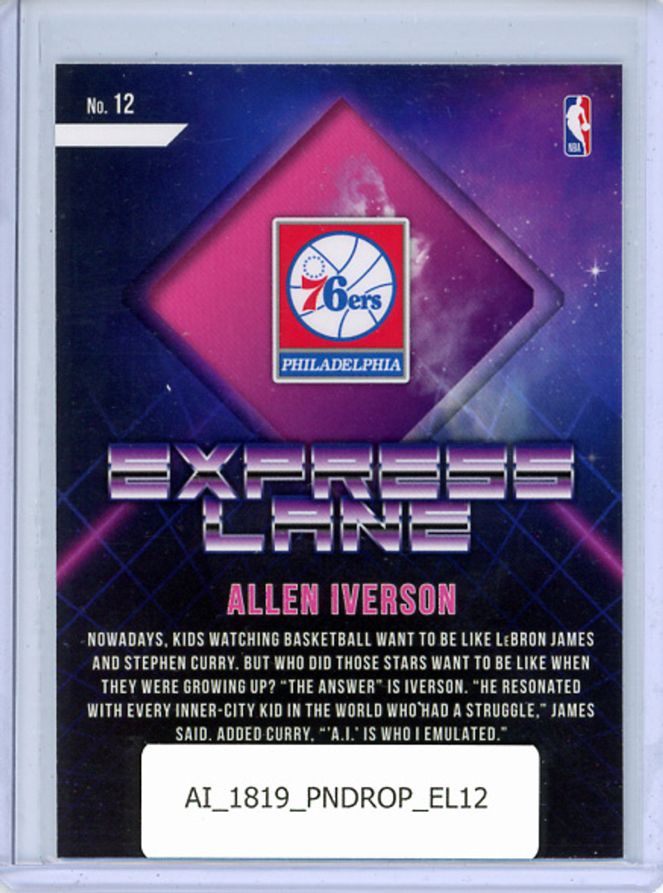 Allen Iverson 2018-19 Donruss Optic, Express Lane #12