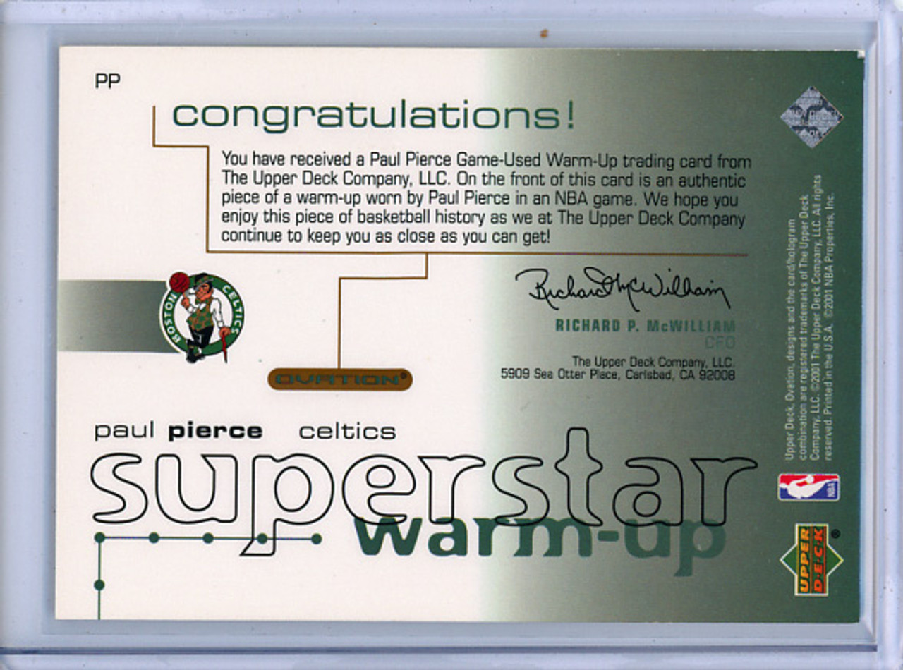 Paul Pierce 2001-02 Ovation, Superstar Warm-Ups #PP (1)