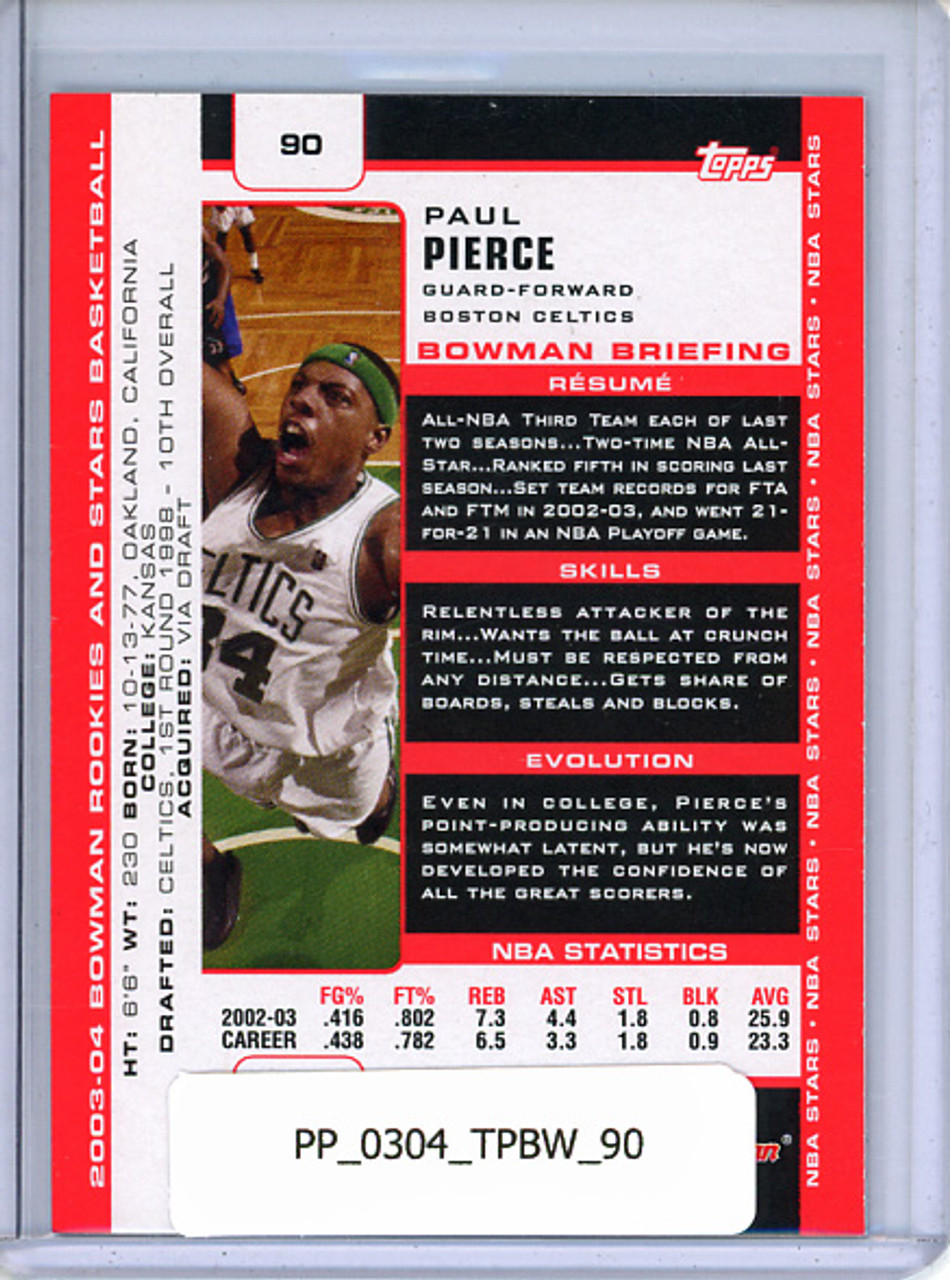 Paul Pierce 2003-04 Bowman #90