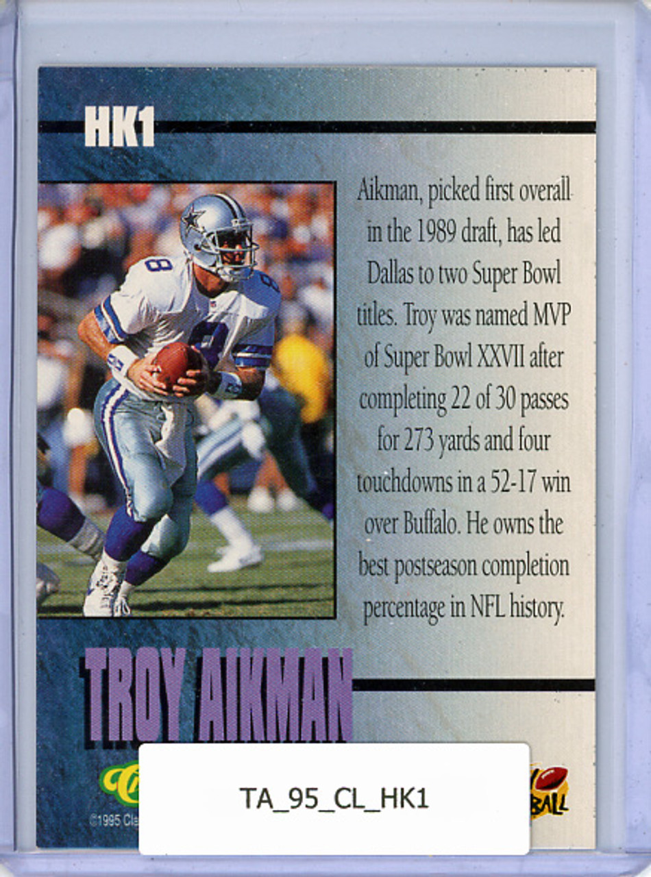 Troy Aikman 1995 Classic, Hallmark Ornament Cards #HK1