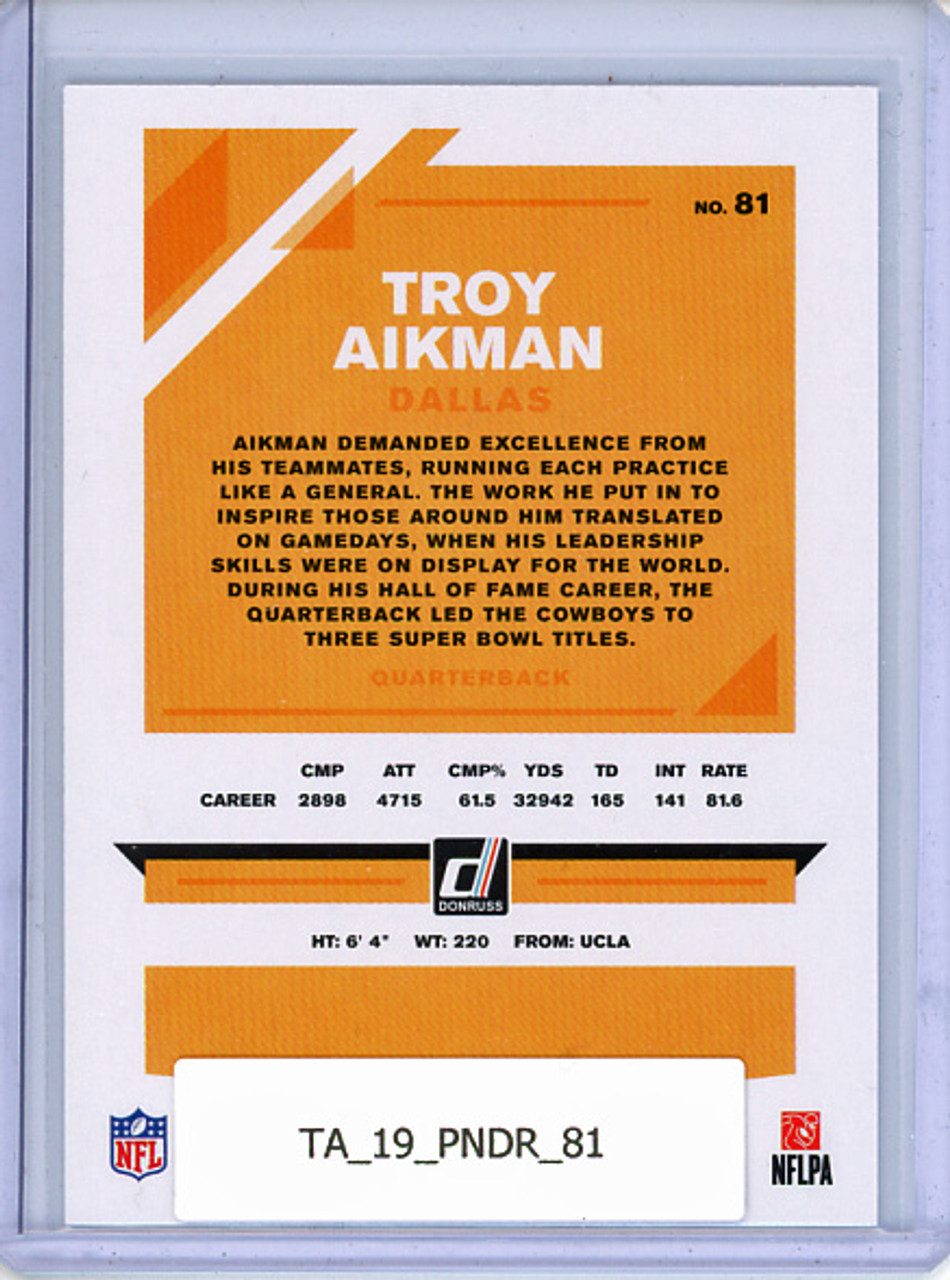 Troy Aikman 2019 Donruss #81