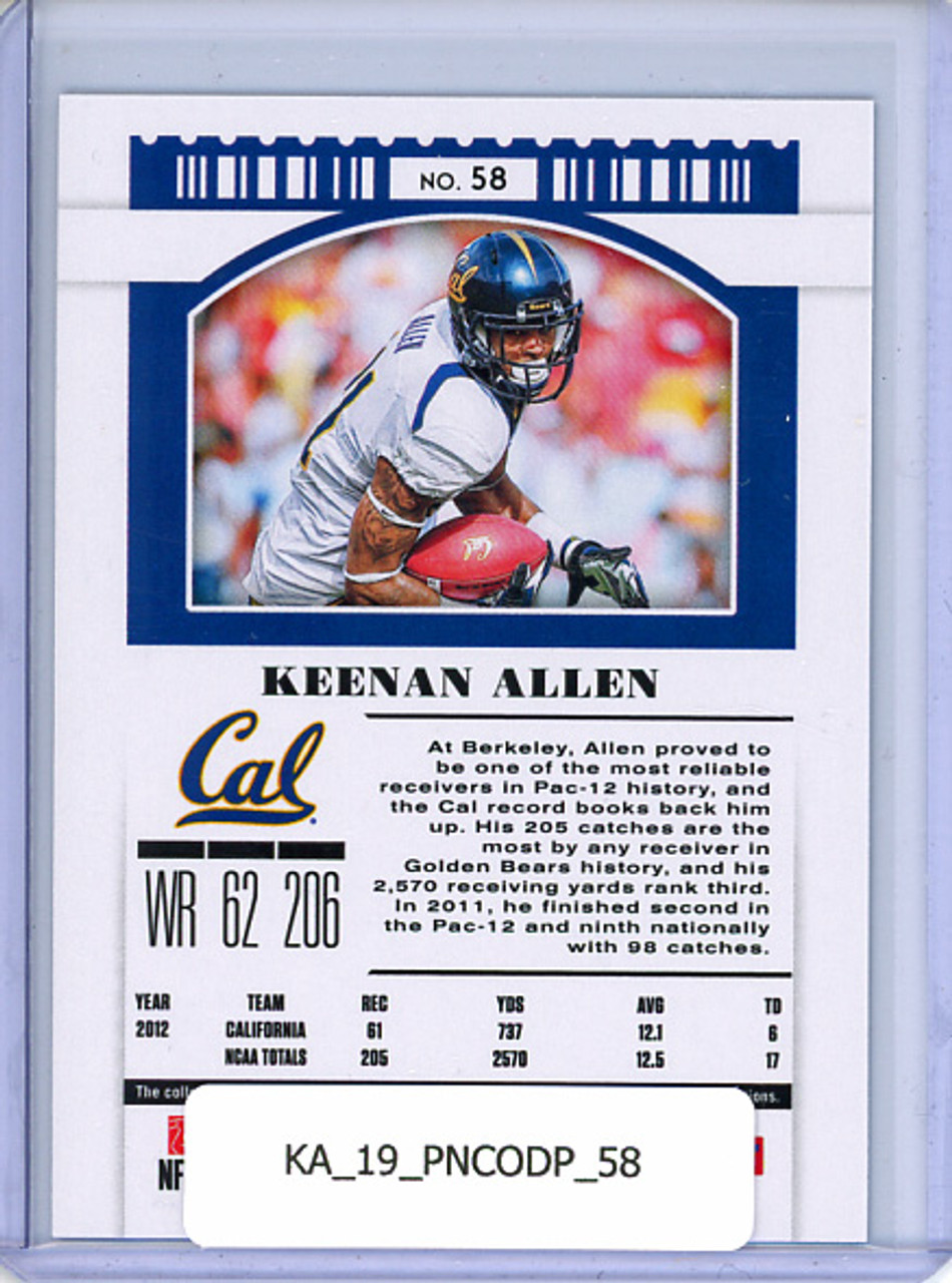 Keenan Allen 2019 Contenders Draft Picks #58