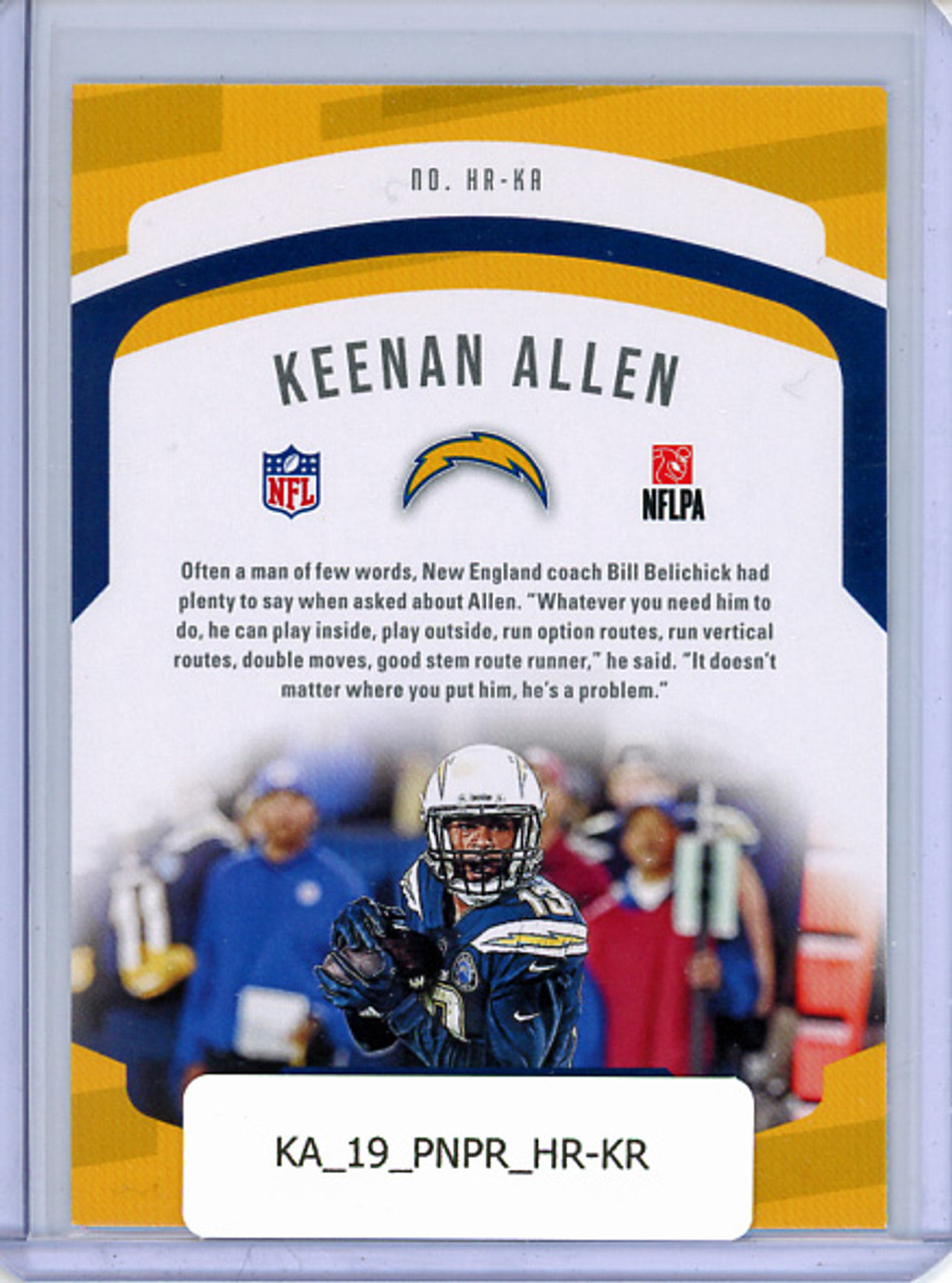 Keenan Allen 2019 Prestige, Honor Roll #HR-KA