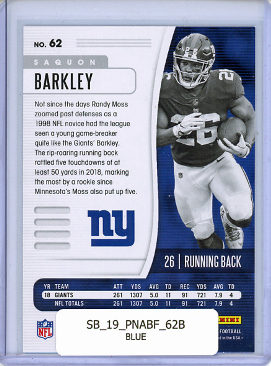 Saquon Barkley 2019 Absolute #62 Blue