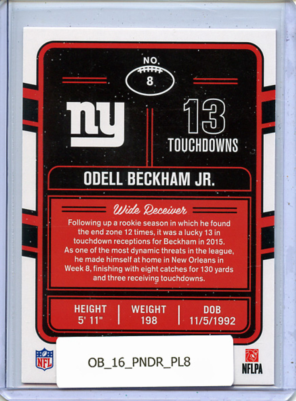 Odell Beckham Jr. 2016 Donruss, Production Line Touchdowns #8