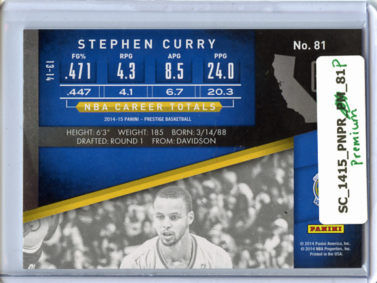 Stephen Curry 2014-15 Prestige Premium #81