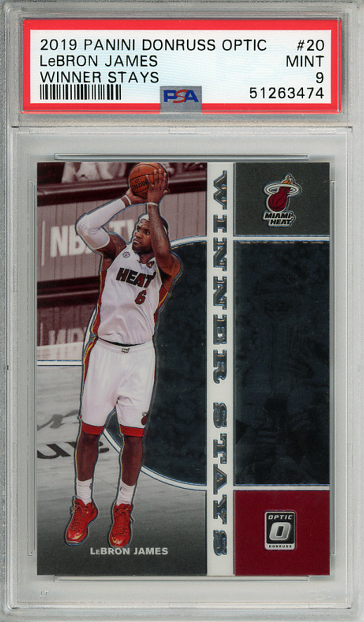 LeBron James 2019-20 Donruss Optic, Winner Stays #20 PSA 9 Mint (#51263474)