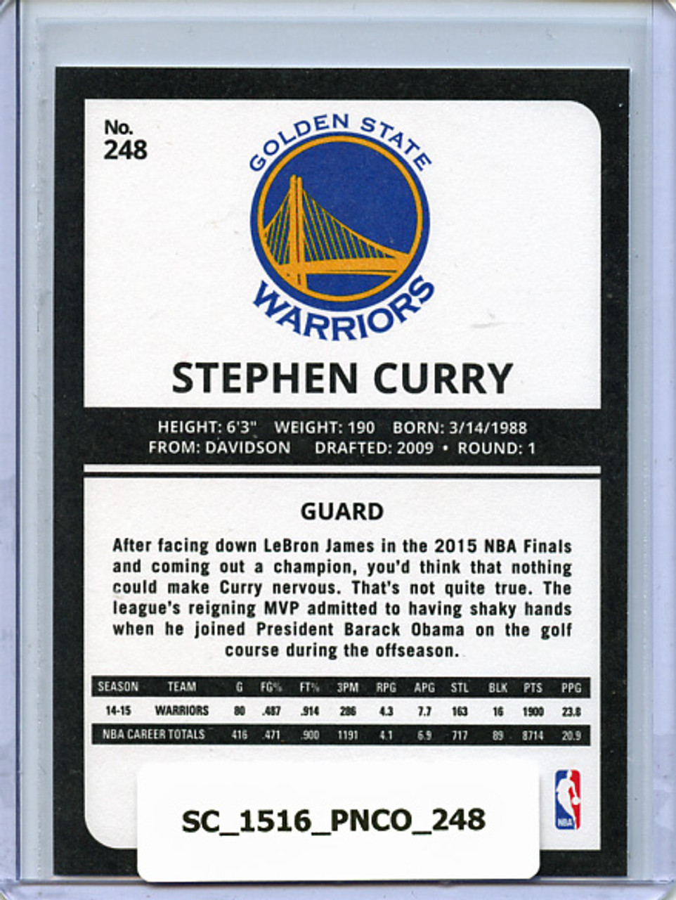 Stephen Curry 2015-16 Complete #248