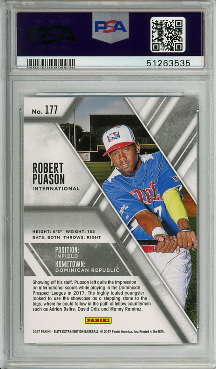 Robert Puason 2017 Elite Extra Edition #177 (#109/999) PSA 9 Mint (#51263535)