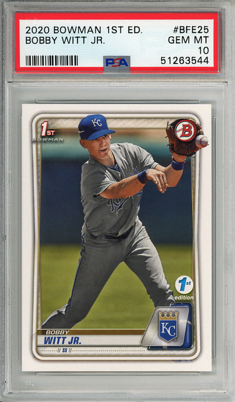 Bobby Witt Jr. 2020 Bowman First Edition #BFE-25 PSA 10 Gem Mint (#51263544)