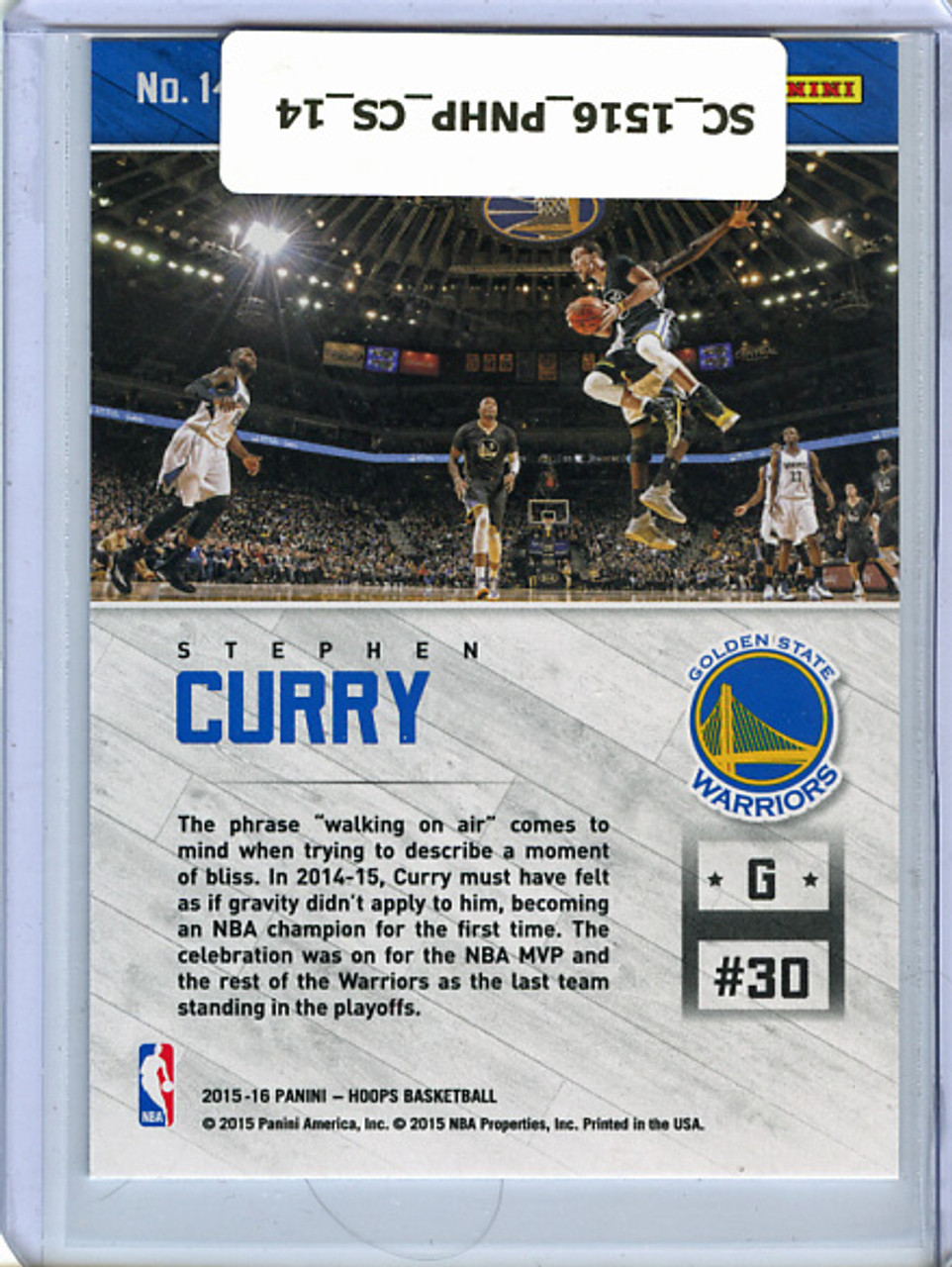 Stephen Curry 2015-16 Hoops, Courtside #14