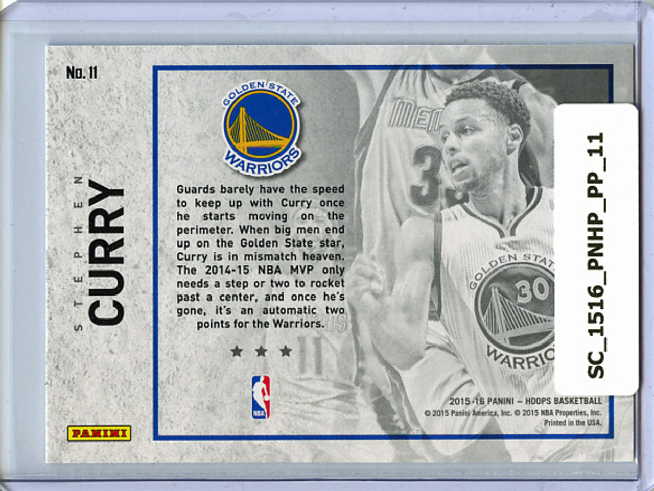 Stephen Curry 2015-16 Hoops, Picture Perfect #11