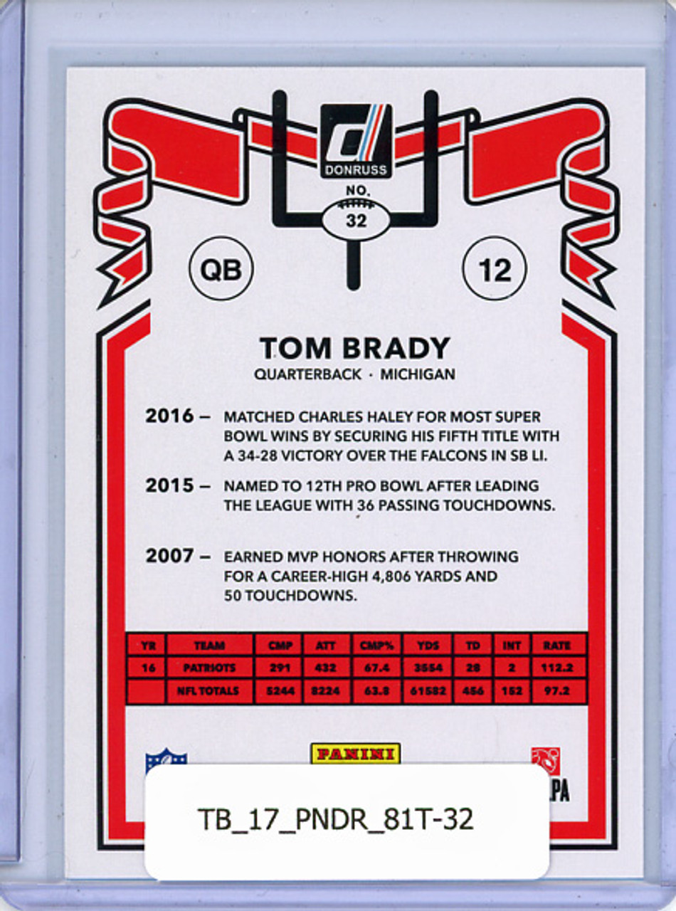 Tom Brady 2017 Donruss, 1981 Tribute #32