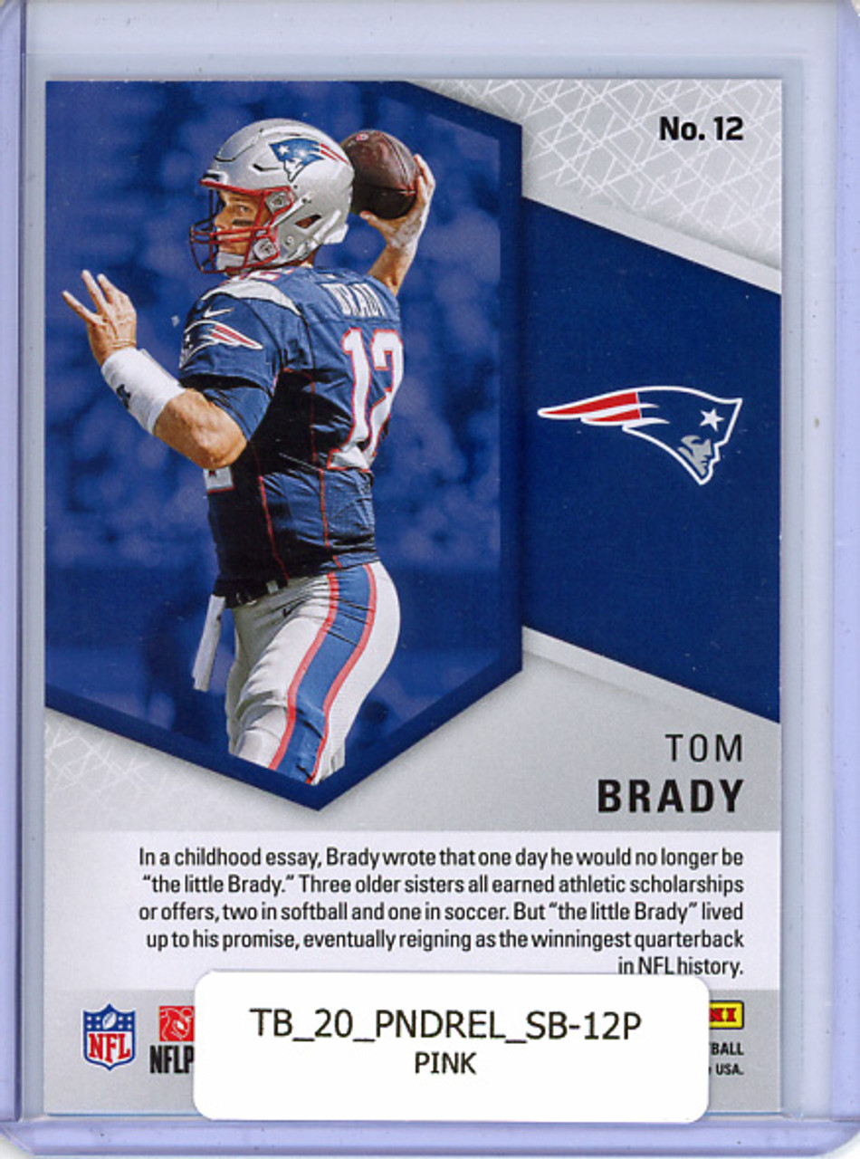 Tom Brady 2020 Donruss Elite, Spellbound #12 "A" Pink
