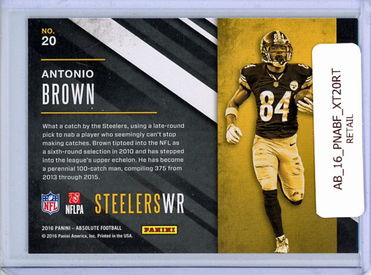 Antonio Brown 2016 Absolute, Xtreme Team #20 Retail