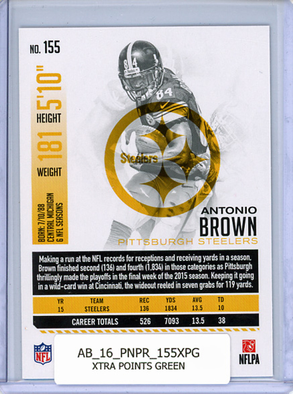 Antonio Brown 2016 Prestige #155 Xtra Points Green