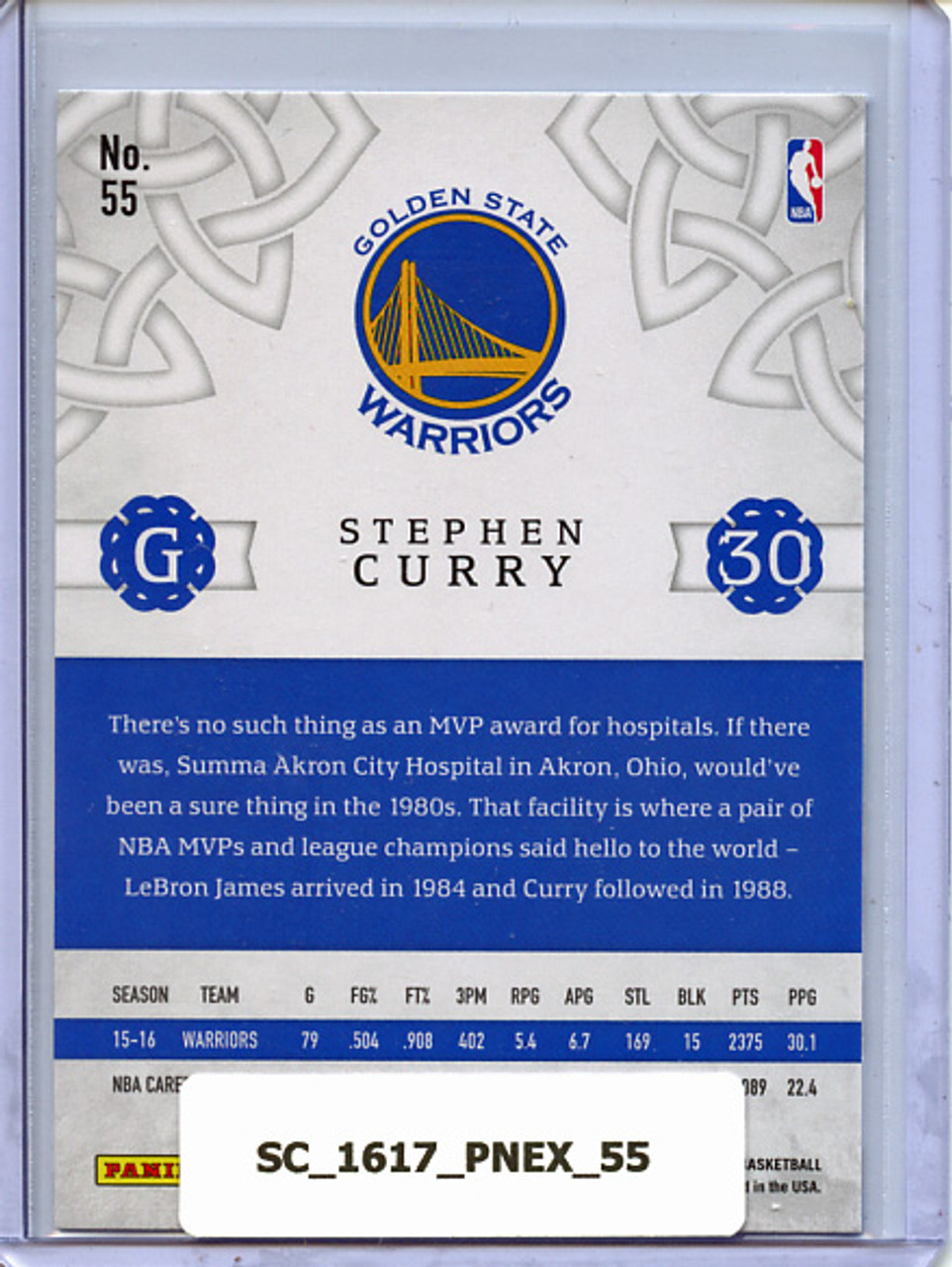 Stephen Curry 2016-17 Excalibur #55